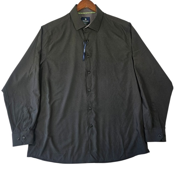 Tom Baine Other - Tom Baine‎ Performance Slim Fit Shirt Black 4-Way Stretch Wrinkle Free XXL NWOT